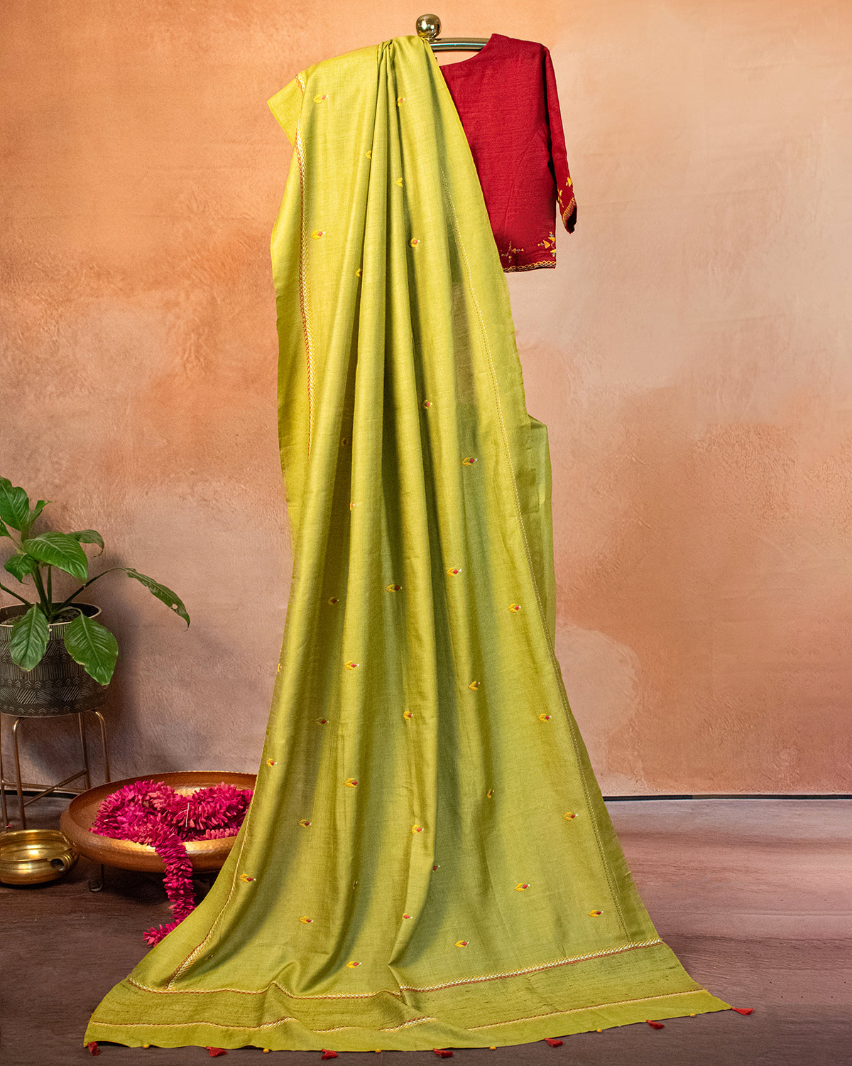 Taruni Tussar Saree with Soof Hand Embroidery
