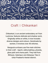 Haveli Chikankari Red Handwoven Cotton Flared Panel  Kurta