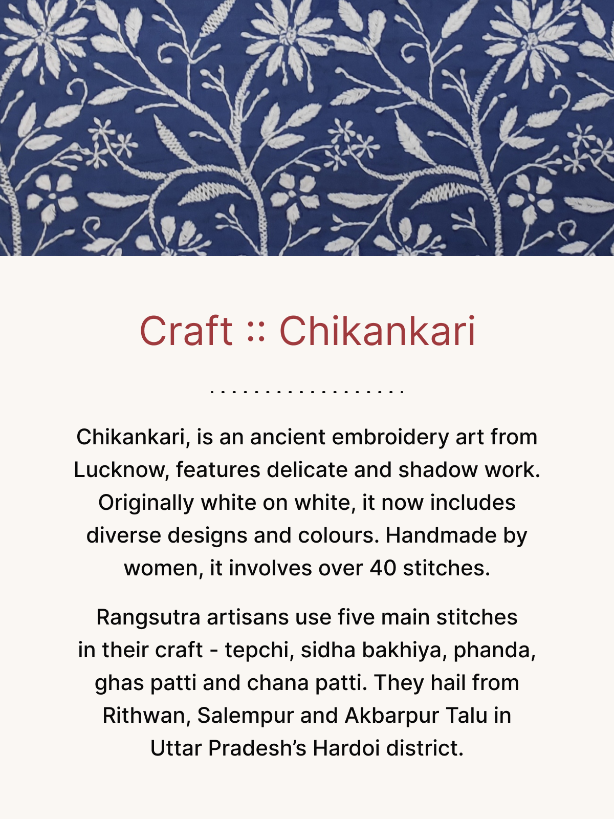 Ishanvi Red-White Pintuck Cotton Kurta With Chikankari Hand Embroidery