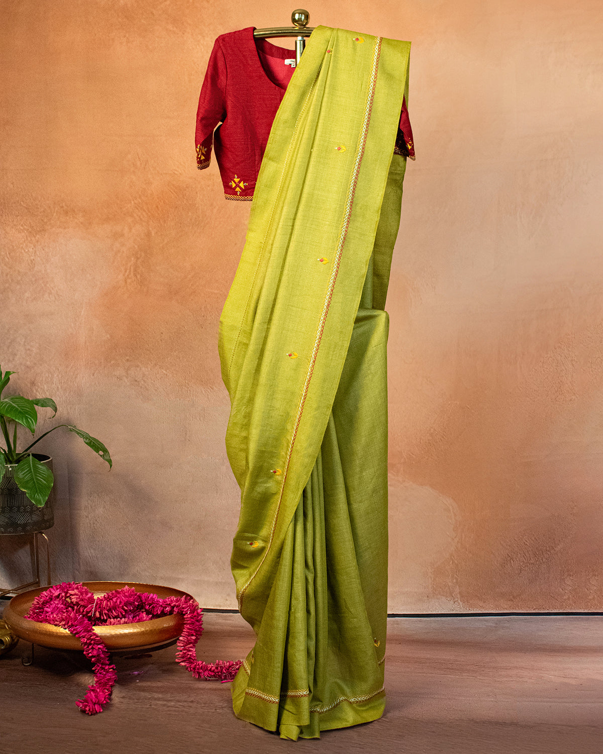 Taruni Tussar Saree with Soof Hand Embroidery