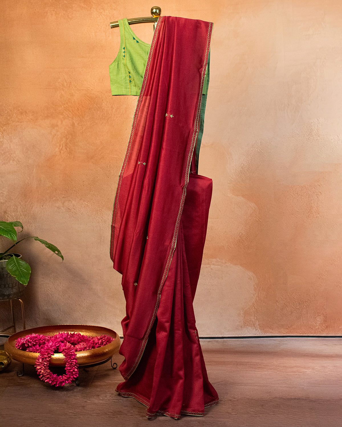 Tamra Chanderi Saree with Soof Hand Embroidery