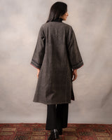 Gurez Shadow Handwoven Woolen Phiran with Pakko Hand Embroidery