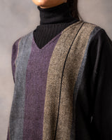 Gurez Charcoal Stripe Handwoven Woolen Phiran