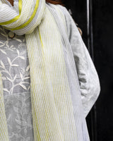 Paheli and Suhani Striped Kota Dupatta With HandBlock Printing