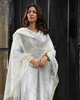 Paheli and Suhani Striped Kota Dupatta With HandBlock Printing