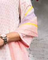 Paheli and Suhani Striped Kota Dupatta With HandBlock Printing