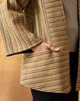 Dhaani Olive Green Handwoven Naturally Dyed Woolen Kimono Jacket