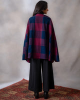 Gurez Color-Blocked Handwoven Woolen Cape