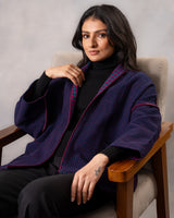 Gurez Blue Striped Handwoven Woolen Jacket