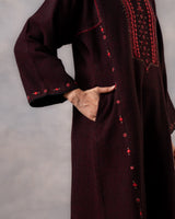 Gurez Garnet Handwoven Woolen Phiran with Soof Embroidery
