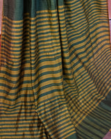 Forest Muga Saree with Soof Hand Embroidery