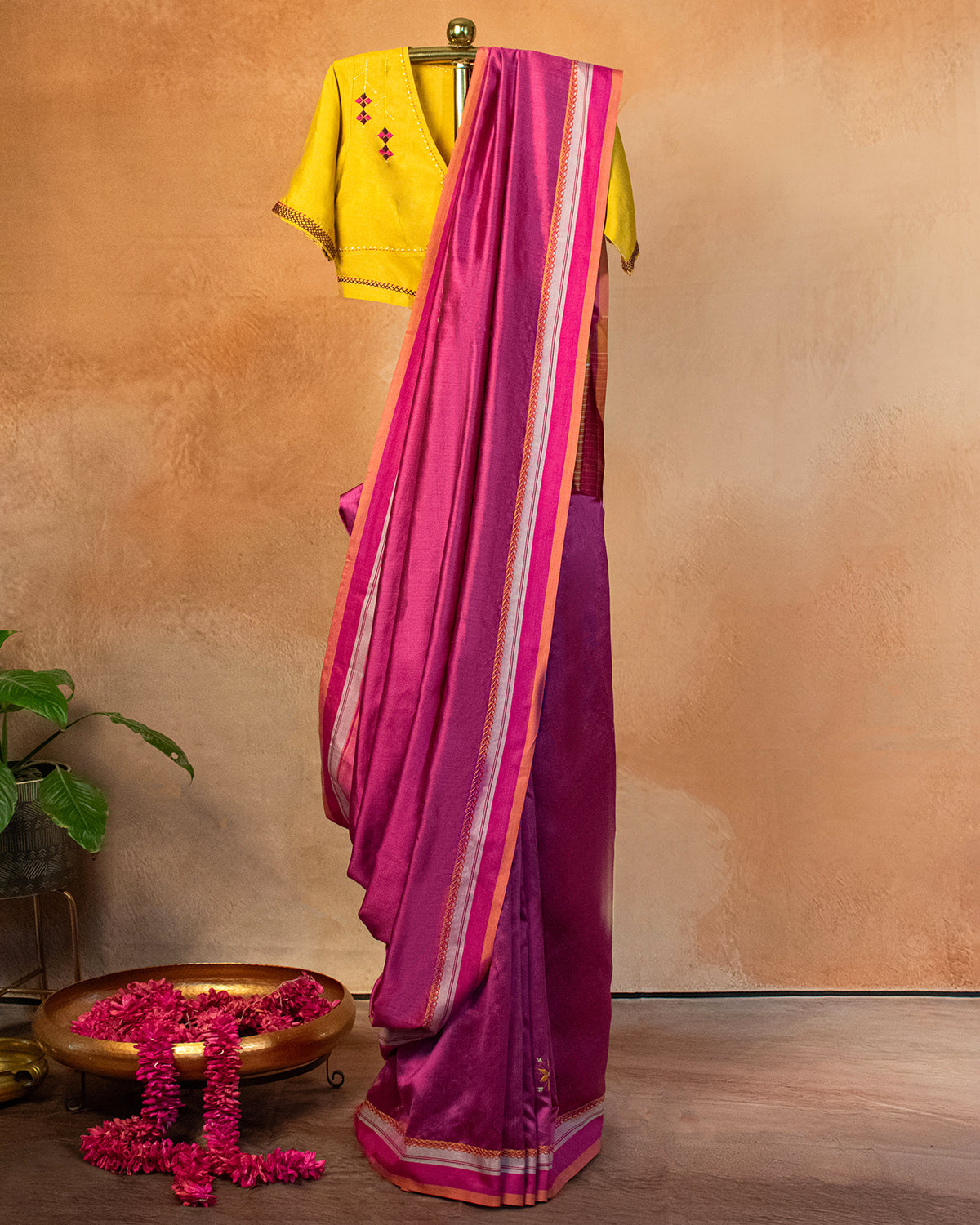 Rang Bahaar Eri Saree with Soof Hand Embroidery