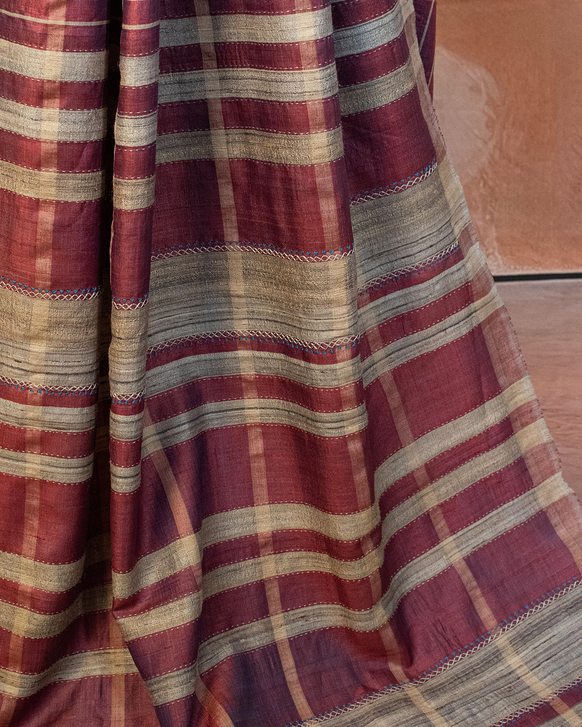 Abeeri Tussar Saree with Soof Hand Embroidery