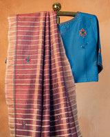 Abeeri Tussar Saree with Soof Hand Embroidery
