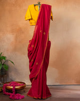 Gulnar Chanderi Saree with Soof Hand Embroidery