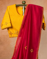 Gulnar Chanderi Saree with Soof Hand Embroidery