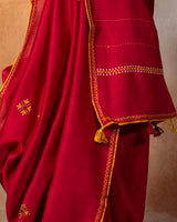 Gulnar Chanderi Saree with Soof Hand Embroidery