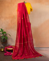 Gulnar Chanderi Saree with Soof Hand Embroidery