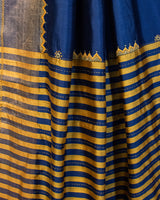 Neelambari Muga Saree with Soof Hand Embroidery
