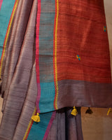 Falguni Tussar Saree with Soof Hand Embroidery