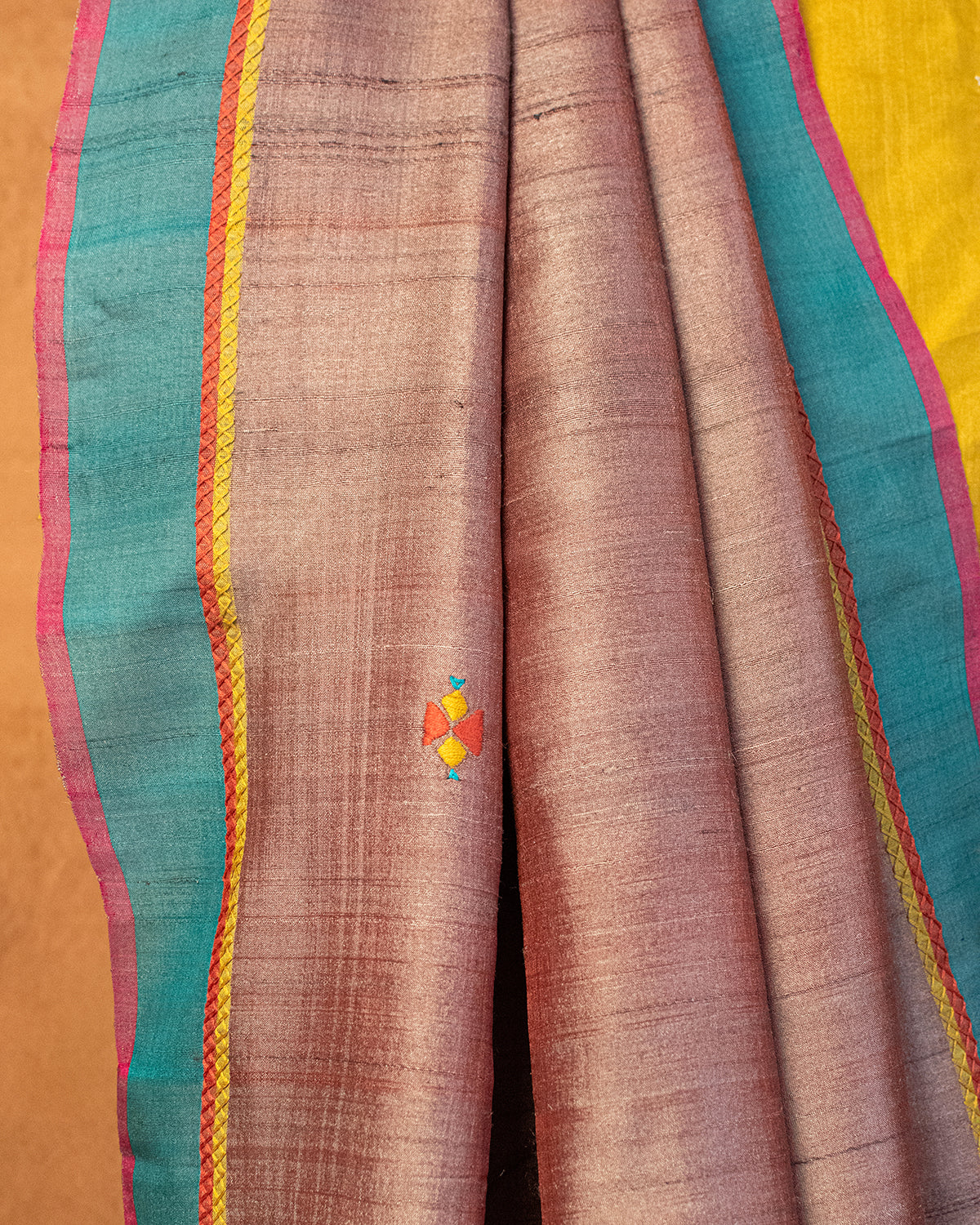 Falguni Tussar Saree with Soof Hand Embroidery