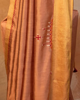 Phalsai Muga Saree with Soof Hand Embroidery