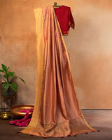 Phalsai Muga Saree with Soof Hand Embroidery
