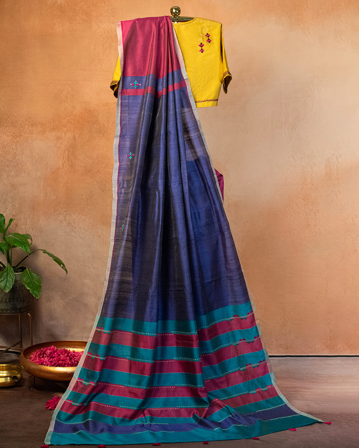 Twilight Eri Saree with Soof Hand Embroidery