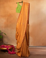 Narangi Eri Saree with Soof Hand Embroidery