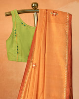 Narangi Eri Saree with Soof Hand Embroidery
