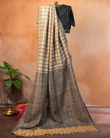 Vilu Tussar Saree with Soof Hand Embroidery