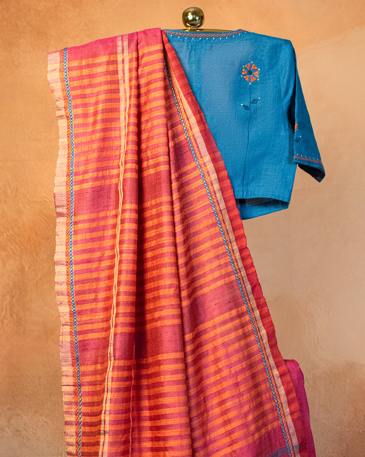 Navrang Tussar Saree with Soof Hand Embroidery
