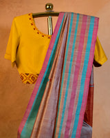 Rangat Tussar Saree with Soof Hand Embroidery