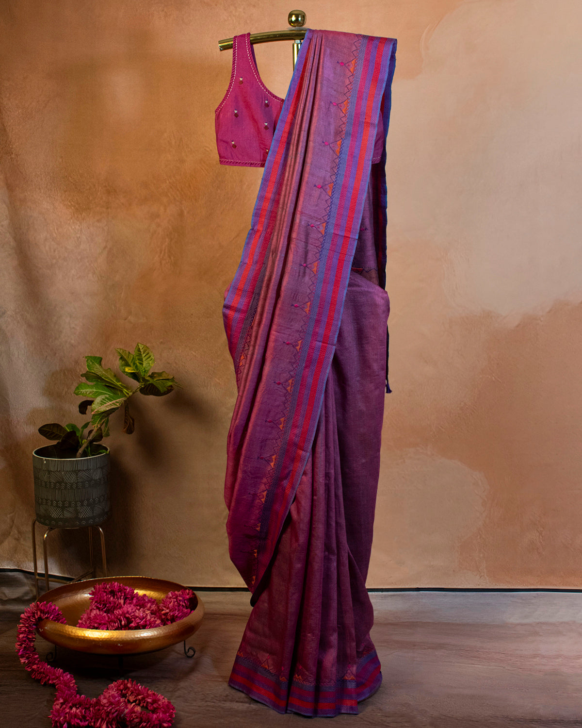 Ooda Tussar Saree with Soof Hand Embroidery