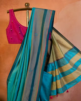 Rang Bahaar Eri Saree with Soof Hand Embroidery