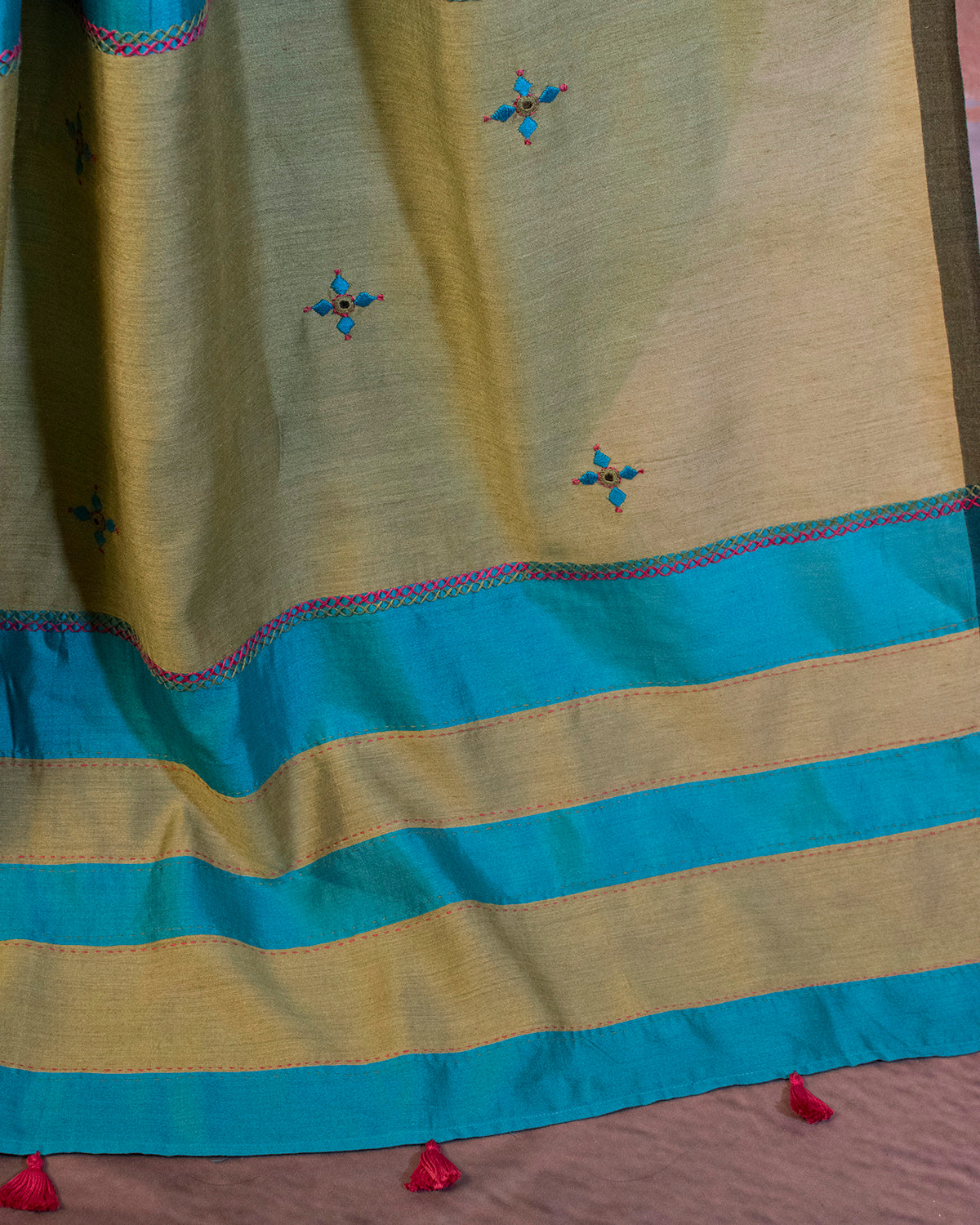 Rang Bahaar Eri Saree with Soof Hand Embroidery
