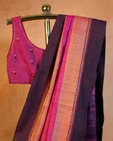 Rani Tussar Saree with Soof Hand Embroidery