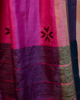 Rani Tussar Saree with Soof Hand Embroidery