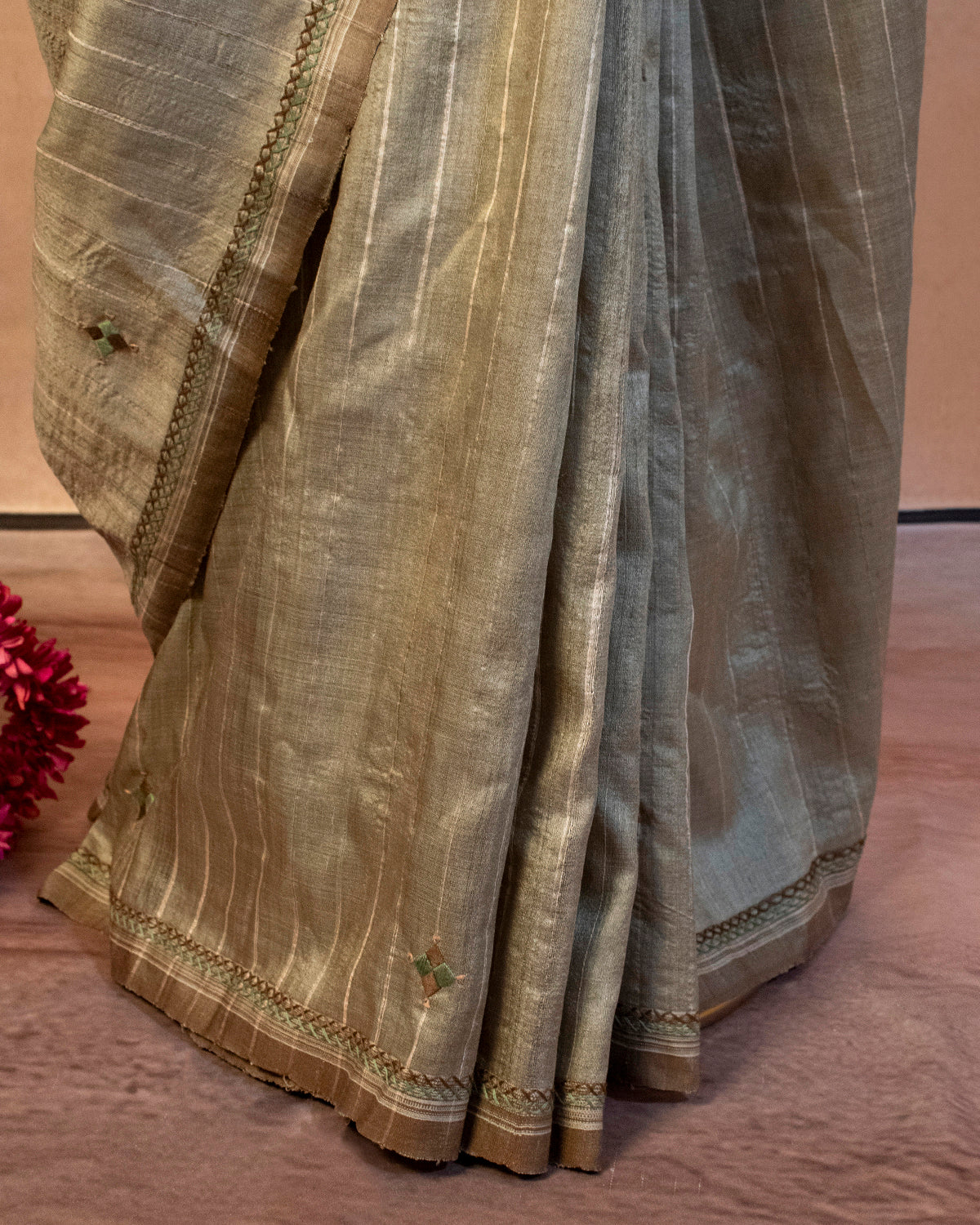 Maati Tussar Saree with Soof Hand Embroidery