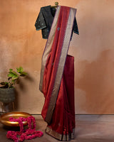 Maroon Eri Saree with Soof Hand Embroidery