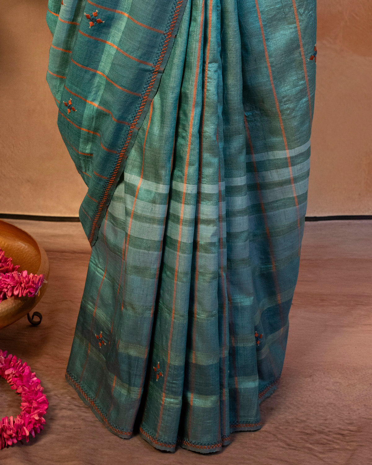Mayur Pankh Tussar Saree with Soof Hand Embroidery