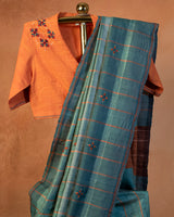 Mayur Pankh Tussar Saree with Soof Hand Embroidery