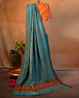 Mayur Pankh Tussar Saree with Soof Hand Embroidery
