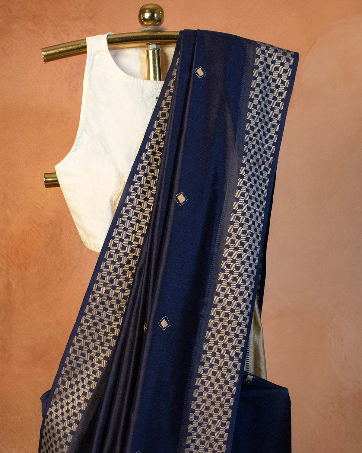 Indigo Eri Saree with Soof Hand Embroidery