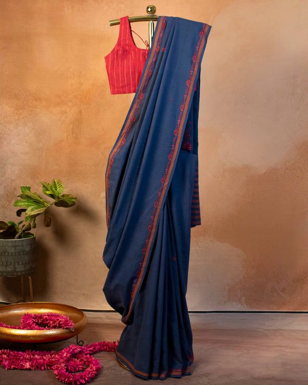 Neelima Cotton Saree with Hand Embroidery