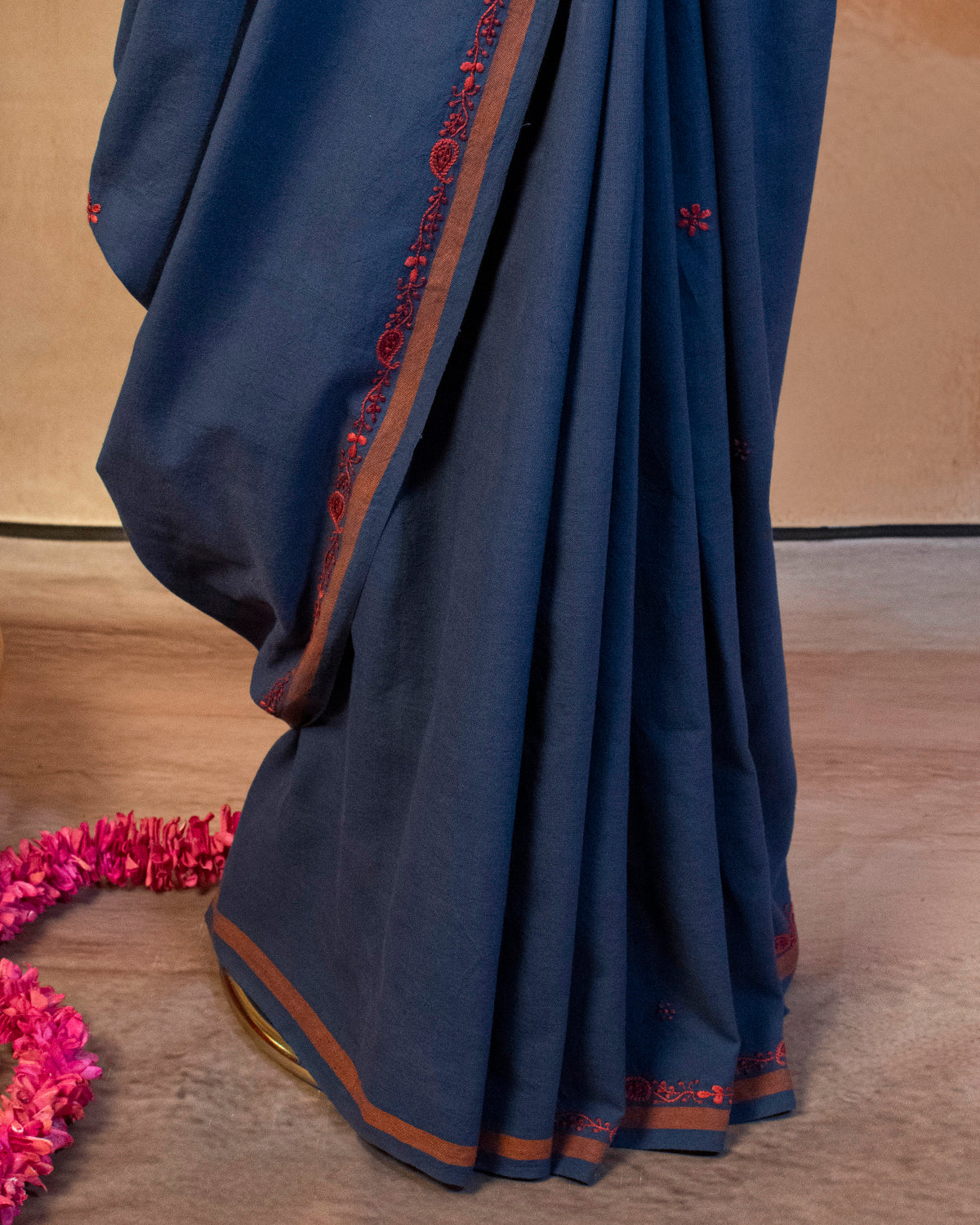 Neelima Cotton Saree with Hand Embroidery
