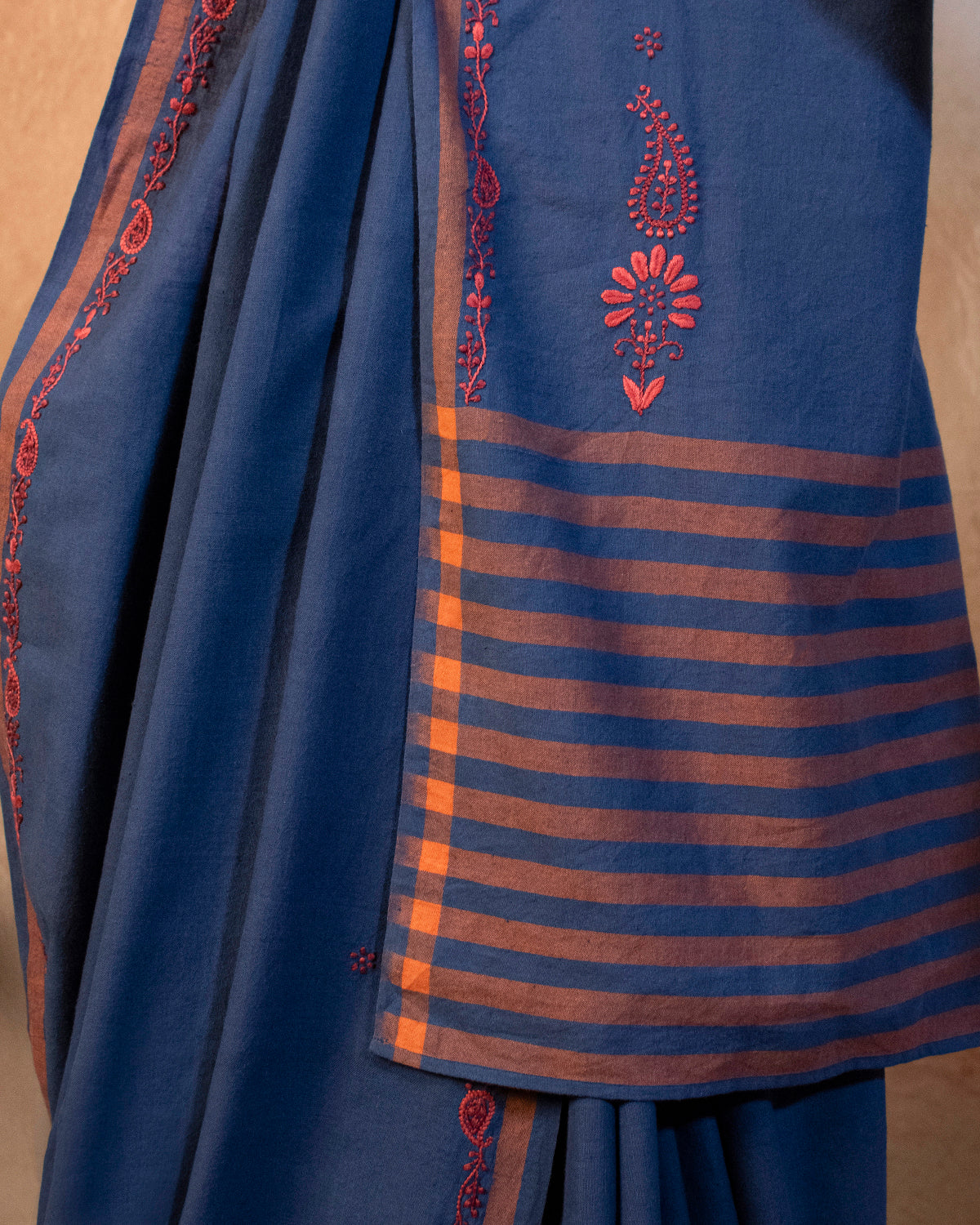 Neelima Cotton Saree with Hand Embroidery