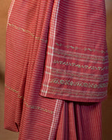 Gulaal Cotton Saree with Hand Embroidery