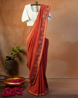 Santari Cotton Saree with Hand Embroidery