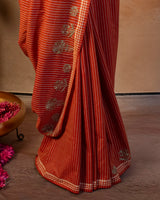 Santari Cotton Saree with Hand Embroidery